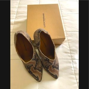 Lucky brand 9 1/2 LP-TABEA snake print boots
